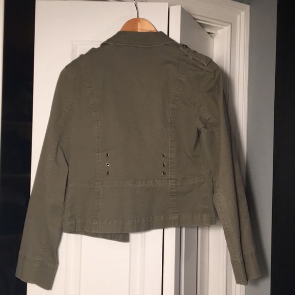 Army Green Jean Jacket - Picture 3 of 4